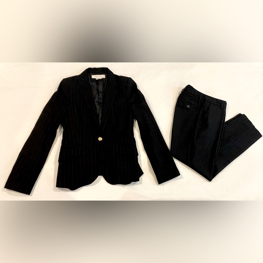 Zara Black Pinstripe Woman Suit (blazer and pants)